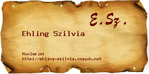 Ehling Szilvia névjegykártya
